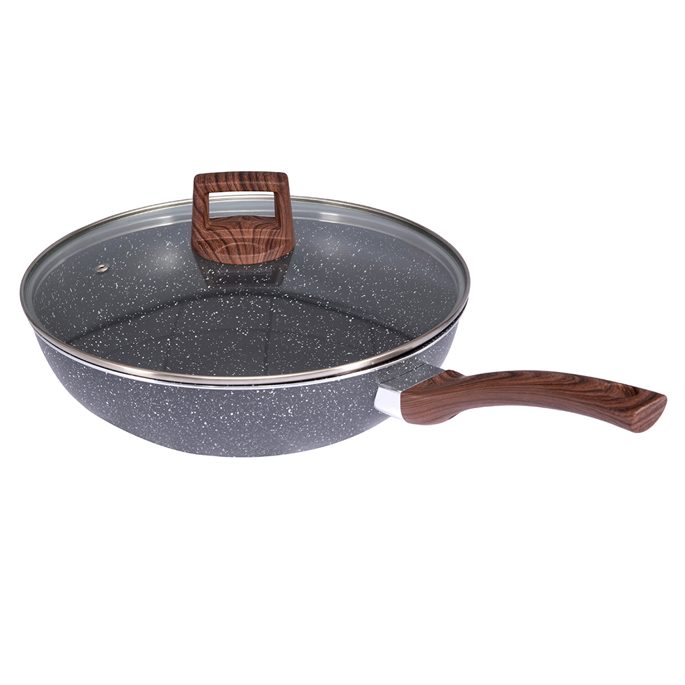 20X4.5CM black medicinal stone coating Aluminum frying pan DB-2045H