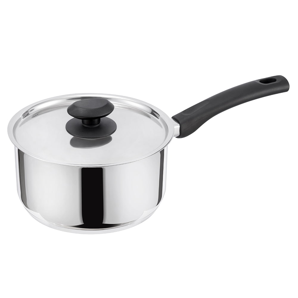 18*9CM Single handle 18/8 S/S lid saucepan JY-1809RS