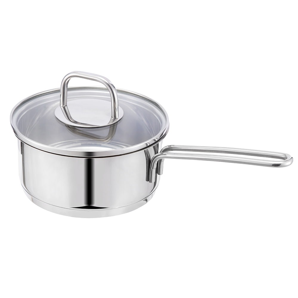 16*7.5CM Single long handle flat lid saucepan JY-1675HJ