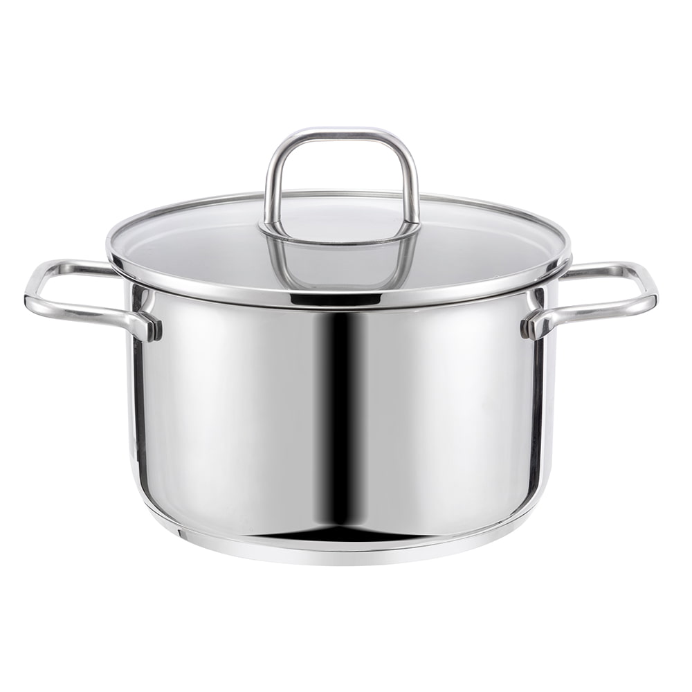 20*9CM Double side handle flat lid stockpot JY-2009HJ