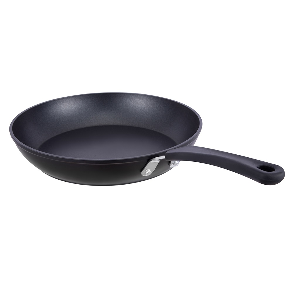 28*5.3cm black non-stick aluminum frying pan without lid